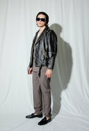 Rodeo Distressed Black Biker Jacket