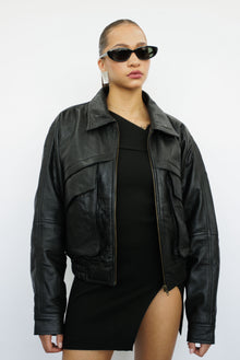  Aries Bomber Classic Black Leather Jacket