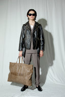 Harley Signature Distressed Brown Leather Oversized Tote Bag