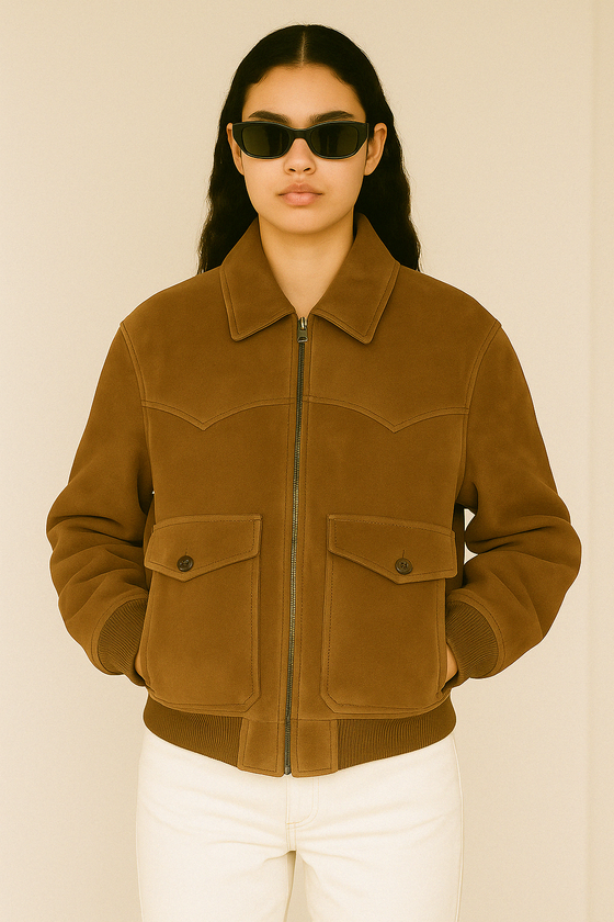Nova Suede Bomber Jacket
