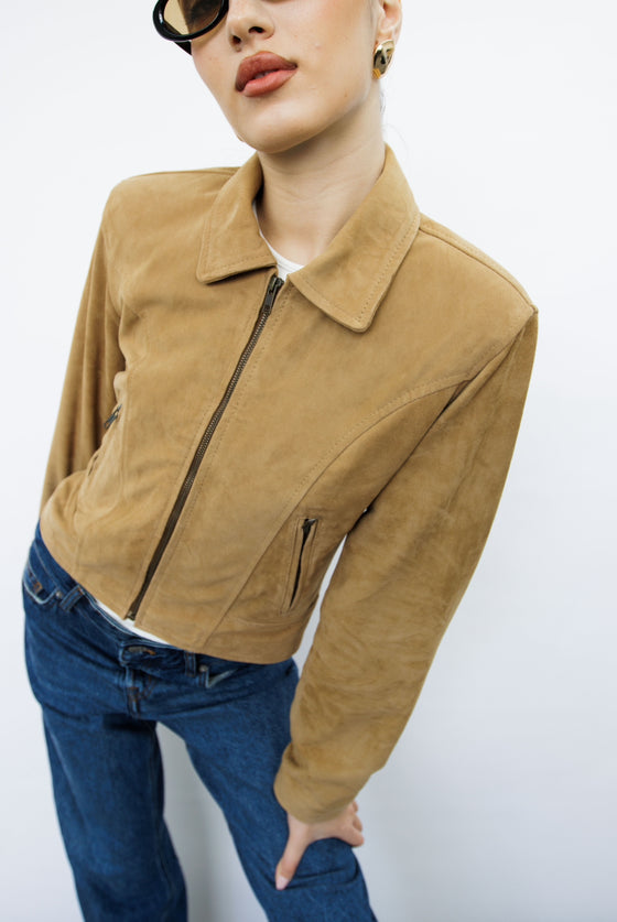 Bonnie Sand Suede Jacket