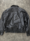 90s Oversized Leather Jacket Sample Size Medium