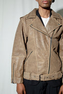 Rodeo Distressed Brown Biker Jacket