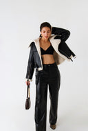 Aurelia Shearling Aviator Jacket