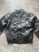 90s Mid Oversized Leather Jacket — Size Medium (UK 6/8/10)