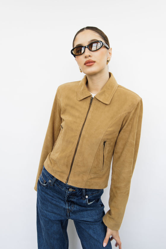 Bonnie Sand Suede Jacket