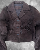 Fringe Suede Jacket – Coffee Brown Goat Suede (Sample Piece) Size Large