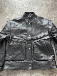 90s Oversized Leather Bomber Jacket