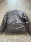 Brown 90s Oversized Leather Jacket – Sample Piece (Size M |Fits UK 4–10)