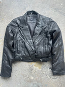CROPPED VINTAGE-INSPIRED JACKET SHEEPSKIN LEATHER (SAMPLE PIECE)