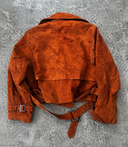 Suede Cropped Biker Jacket - Sample Piece Size Small