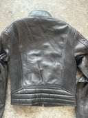 Moto Racer Jacket – Black Sheepskin Leather (Sample Piece)
