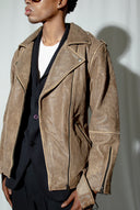 Rodeo Distressed Brown Biker Jacket