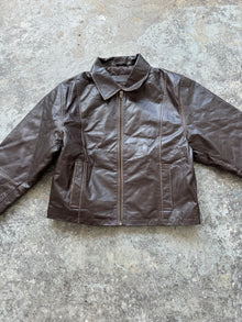  Boxy Distressed Brown Cowskin Leather (Sample Piece)