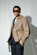Rodeo Distressed Brown Biker Jacket