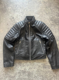 Moto Racer Jacket – Black Sheepskin Leather (Sample Piece)