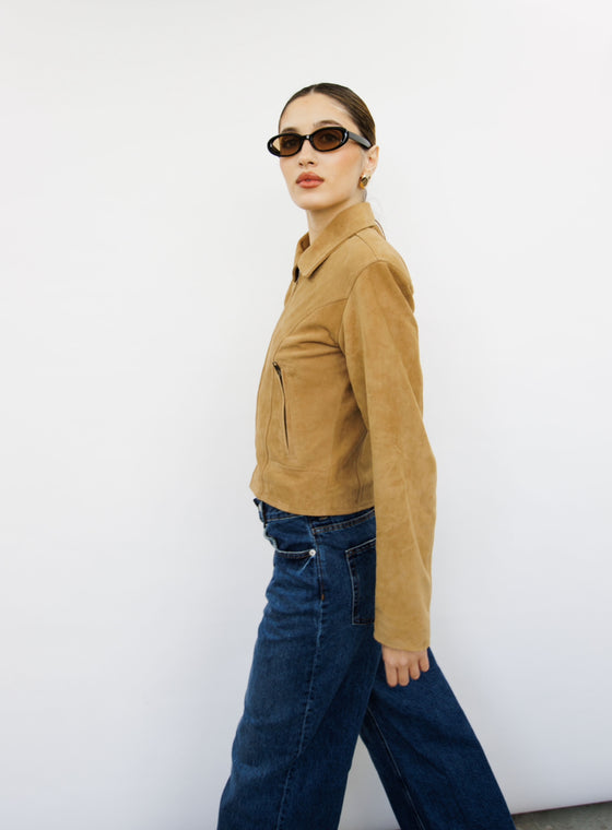 Bonnie Sand Suede Jacket