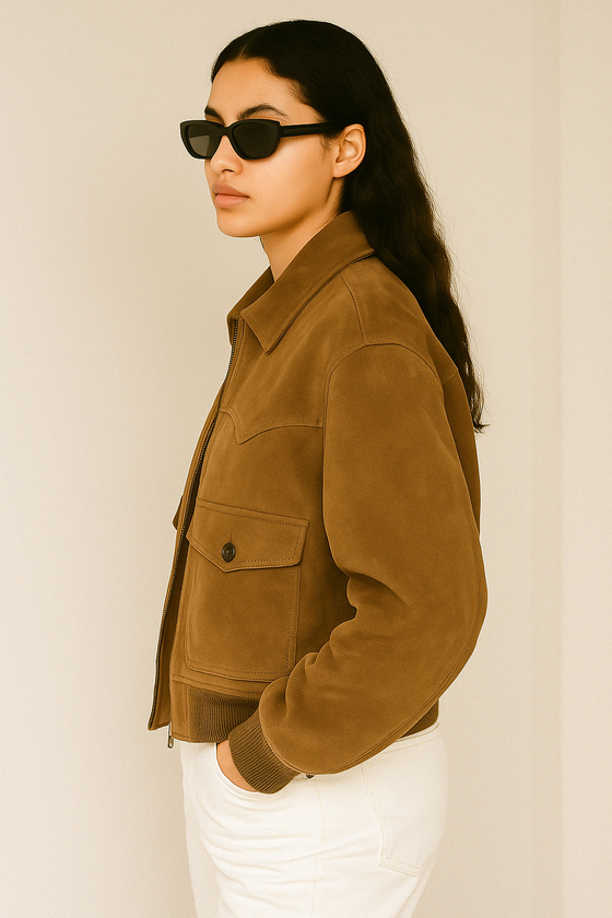 Nova Suede Bomber Jacket