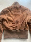 SUEDE CROPPED JACKET SAMPLE PIECE SIZE SMALL
