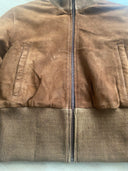 SUEDE CROPPED JACKET SAMPLE PIECE SIZE SMALL