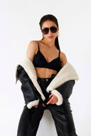 Aurelia Shearling Aviator Jacket