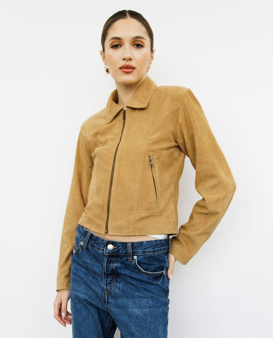Bonnie Sand Suede Jacket
