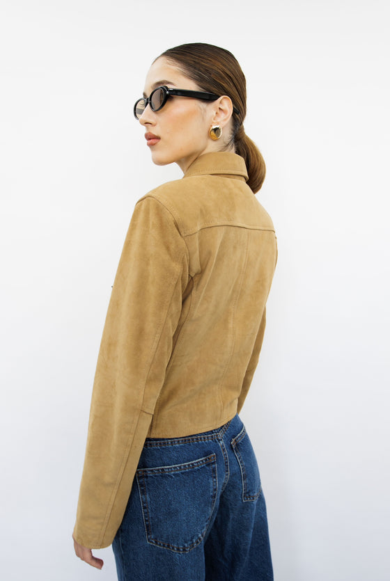 Bonnie Sand Suede Jacket