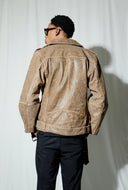 Rodeo Distressed Brown Biker Jacket