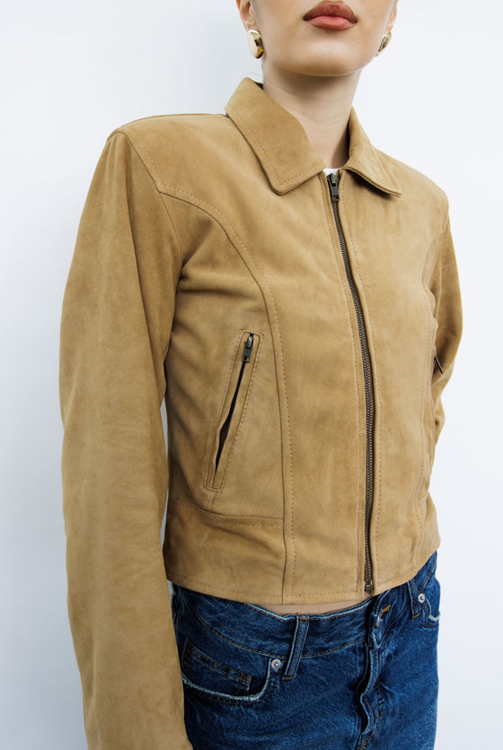 Bonnie Sand Suede Jacket