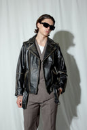 Rodeo Distressed Black Biker Jacket