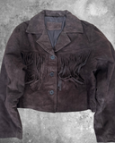 Fringe Suede Jacket – Coffee Brown Goat Suede (Sample Piece) Size Large