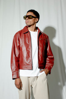  Kaia Boxy Leather Jacket