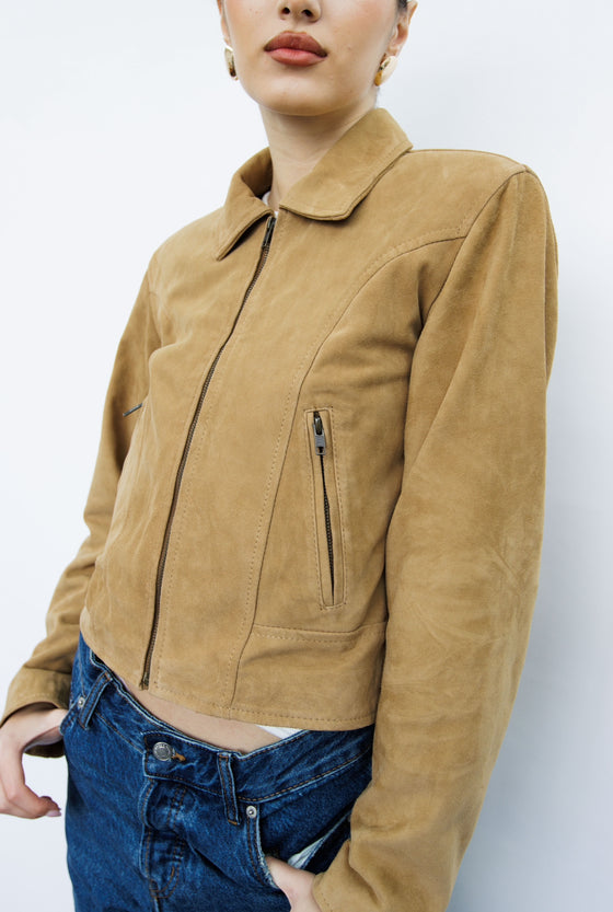 Bonnie Sand Suede Jacket