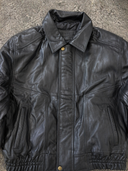 90s Oversized Leather Jacket Sample Size Medium