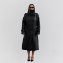 Eva Croc Leather Trench Coat