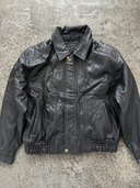 90s Oversized Leather Jacket Sample Size Medium