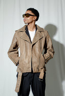 Rodeo Distressed Brown Biker Jacket