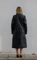 Eva Croc Leather Trench Coat
