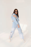 Milo Ruched Buttoned Shirt and Pants Co ord