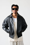 Reiss 90’s Oversized Leather Jacket