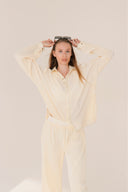 Manna Cream Plisse Co ord
