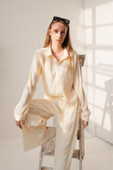 Manna Cream Plisse Co ord