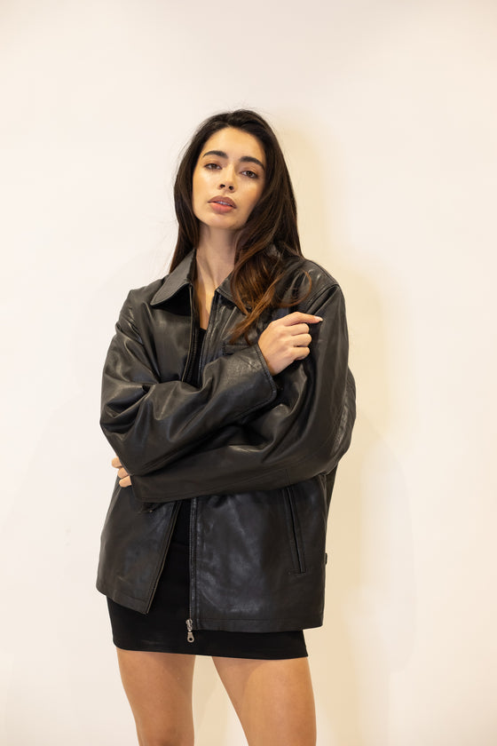 Oversized 90’s Leather Jacket