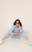 Milo Ruched Buttoned Shirt and Pants Co ord