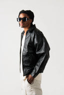 Reiss 90’s Oversized Leather Jacket
