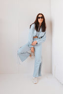 Milo Ruched Buttoned Shirt and Pants Co ord