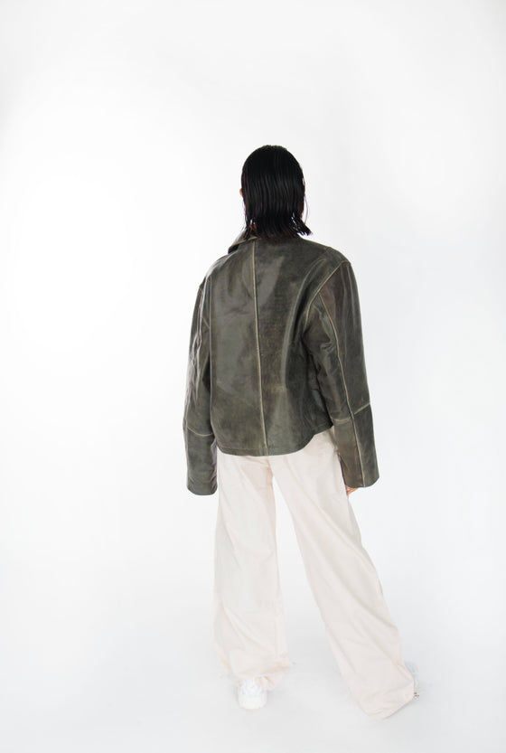 Mabel Distressed Boxy Leather – Element Jacket My In
