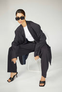 Libra Pinstripe Oversized Blazer